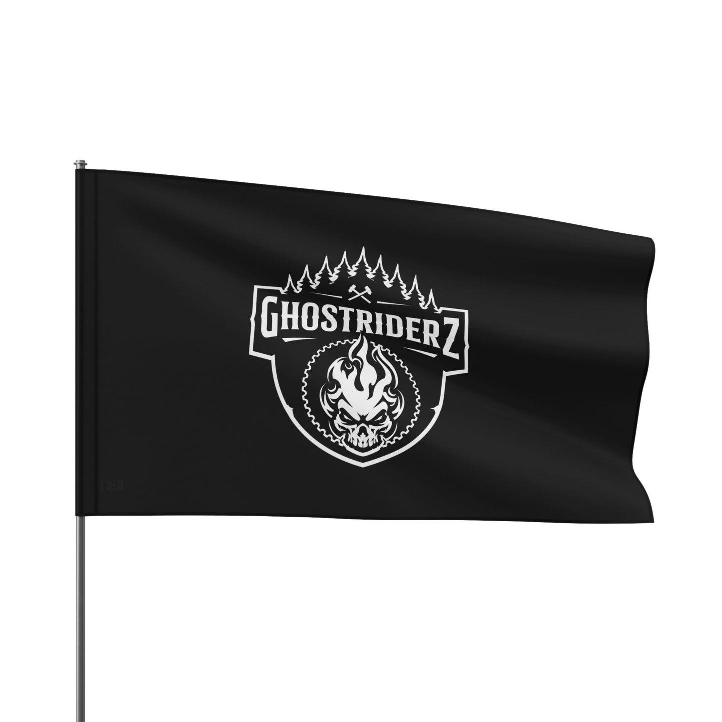 Horizontal Ghostriderz Flag - Black Background