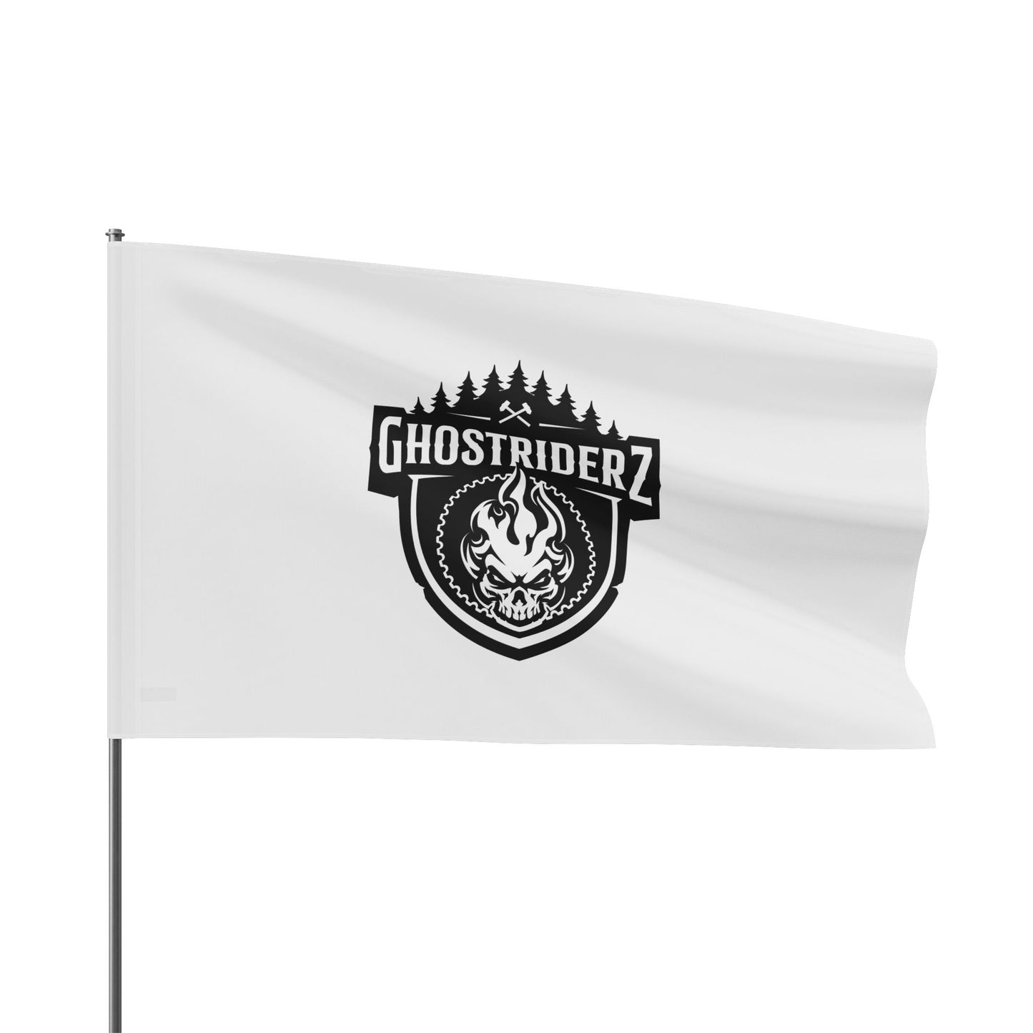 Horizontal Ghostriderz Flag - White Background