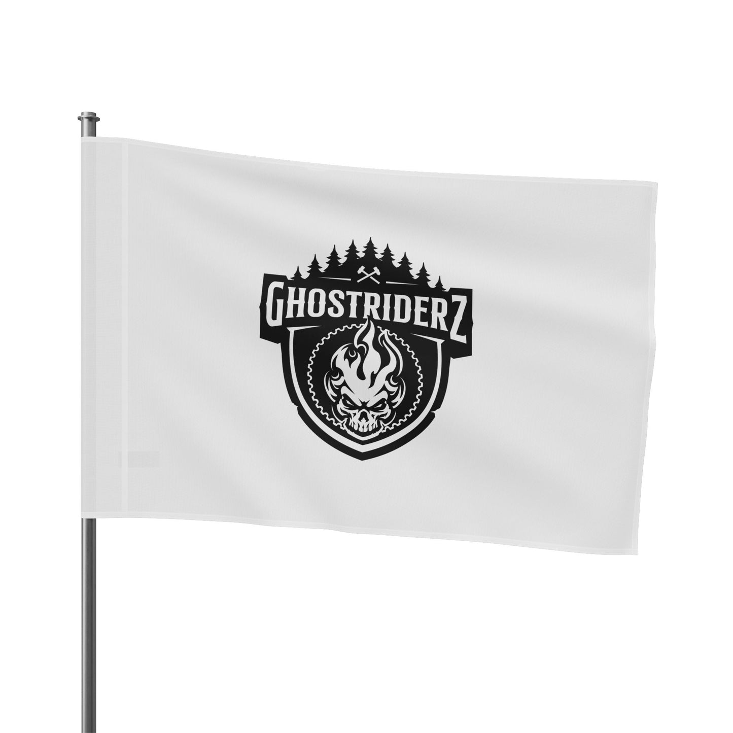 Horizontal Ghostriderz Flag - White Background