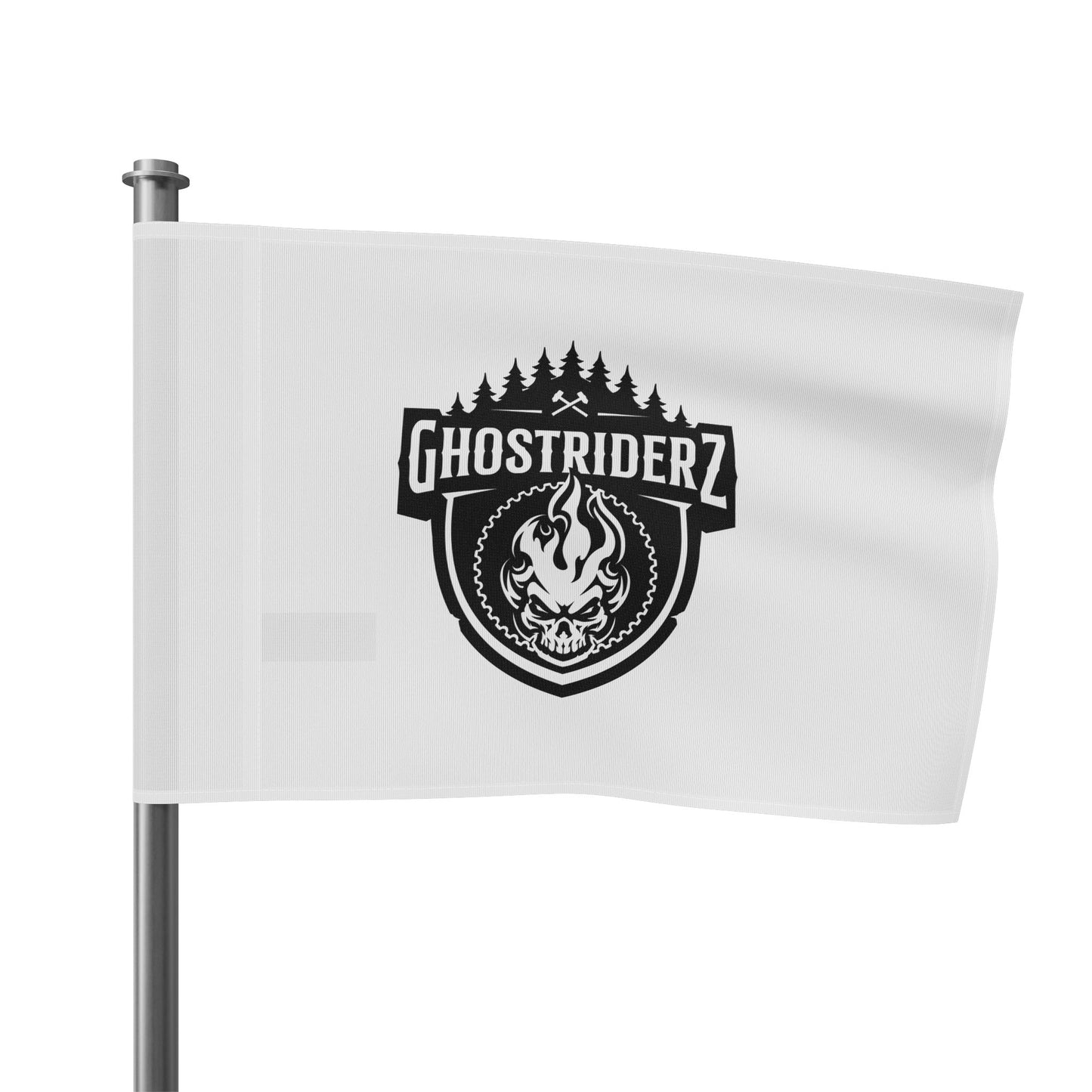 Horizontal Ghostriderz Flag - White Background