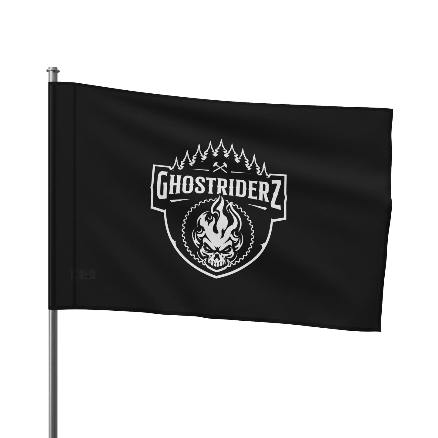 Horizontal Ghostriderz Flag - Black Background